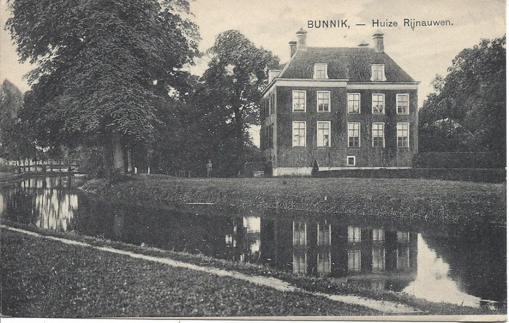 Bunnik (Utr.) Huize Rijnauwen, ca. 1915. Uitg. Nauta 9812, Ophalen of Verzenden, Voor 1920, Ongelopen, Utrecht