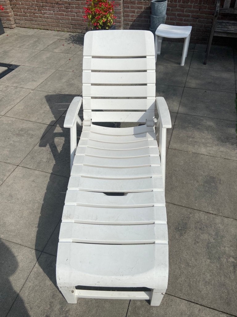 Tuinstoelen en ligbed, Ophalen, Gebruikt, Kunststof, Stapelbaar