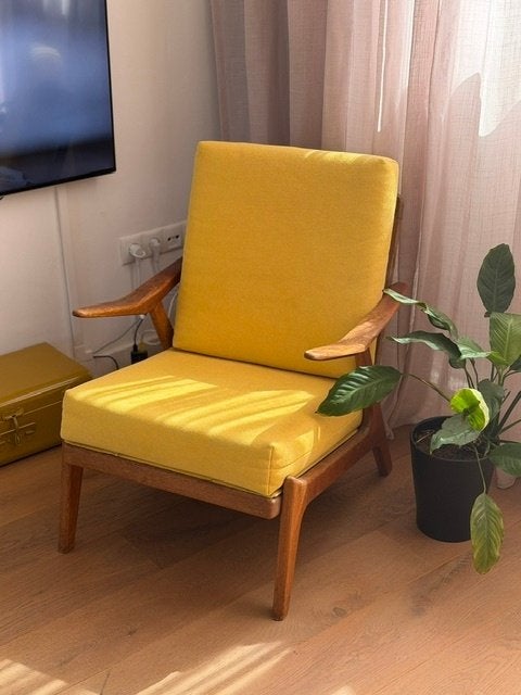 Fauteuil, Ophalen, Gebruikt, Hout, 50 tot 75 cm