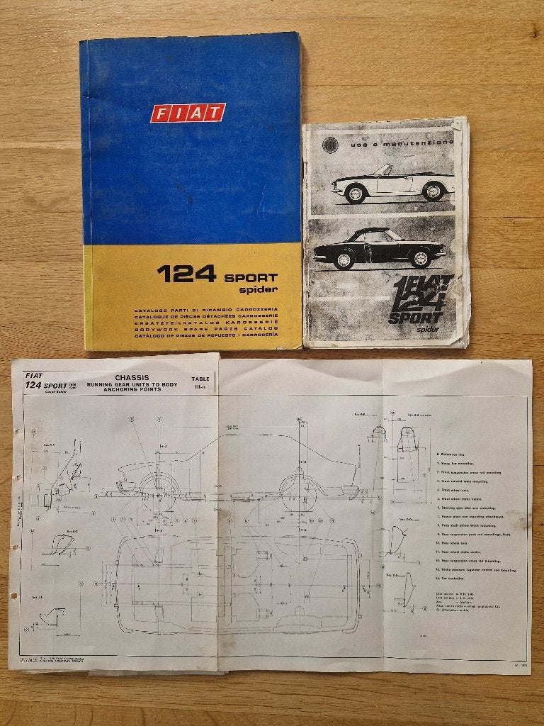 Onderhoudshandboek Fiat 124 Spider en Sport, Ophalen of Verzenden