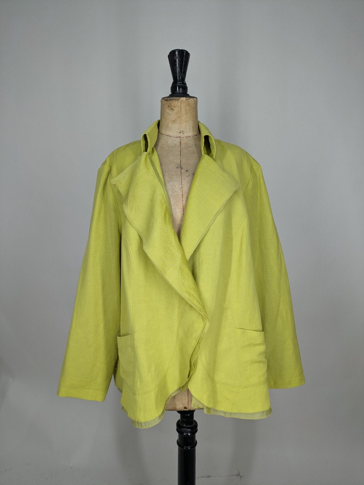 Sallie Sahne linnen jasje, Maat 46/48 (XL) of groter, Onbekend, Ophalen of Verzenden, Zo goed als nieuw