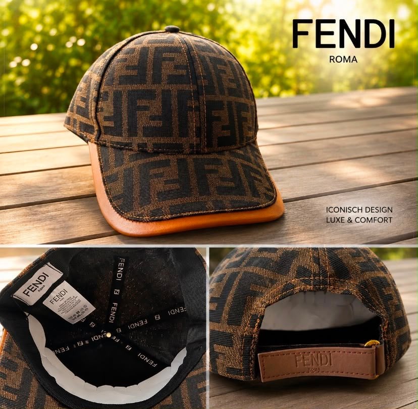 Fendi Roma Pet met FF-logo - Iconisch Design, Ophalen of Verzenden, Zo goed als nieuw, One size fits all, Pet