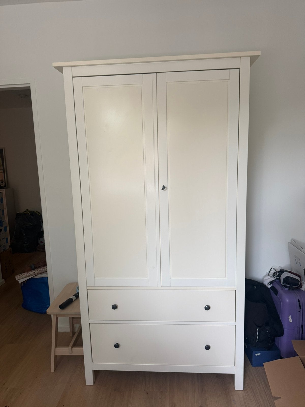 kledingkast wit hout, Ophalen, Nieuw, 50 tot 100 cm, 150 tot 200 cm