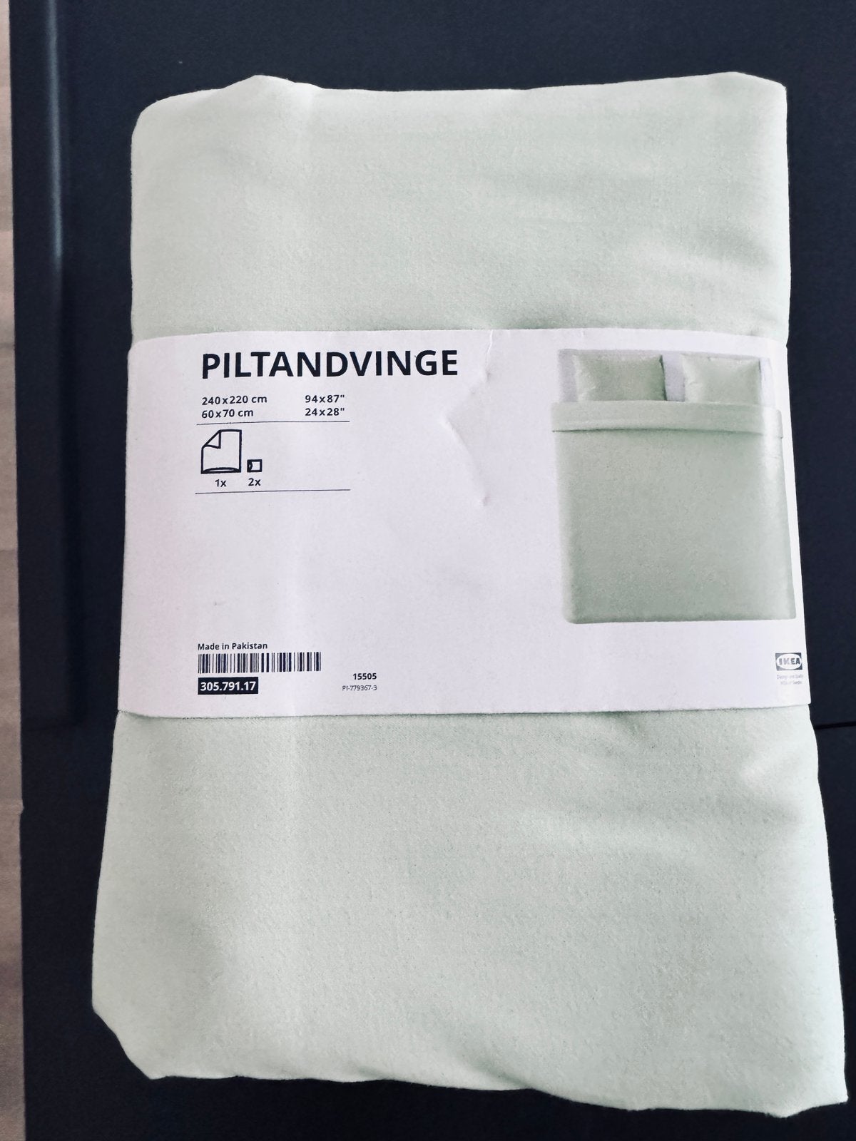 Ikea PILTANDVINGE Dekbedovertrek en 2 kussenslopen, 240x220, Huis en Inrichting, Ophalen of Verzenden, Nieuw, Tweepersoons, Dekbedovertrek