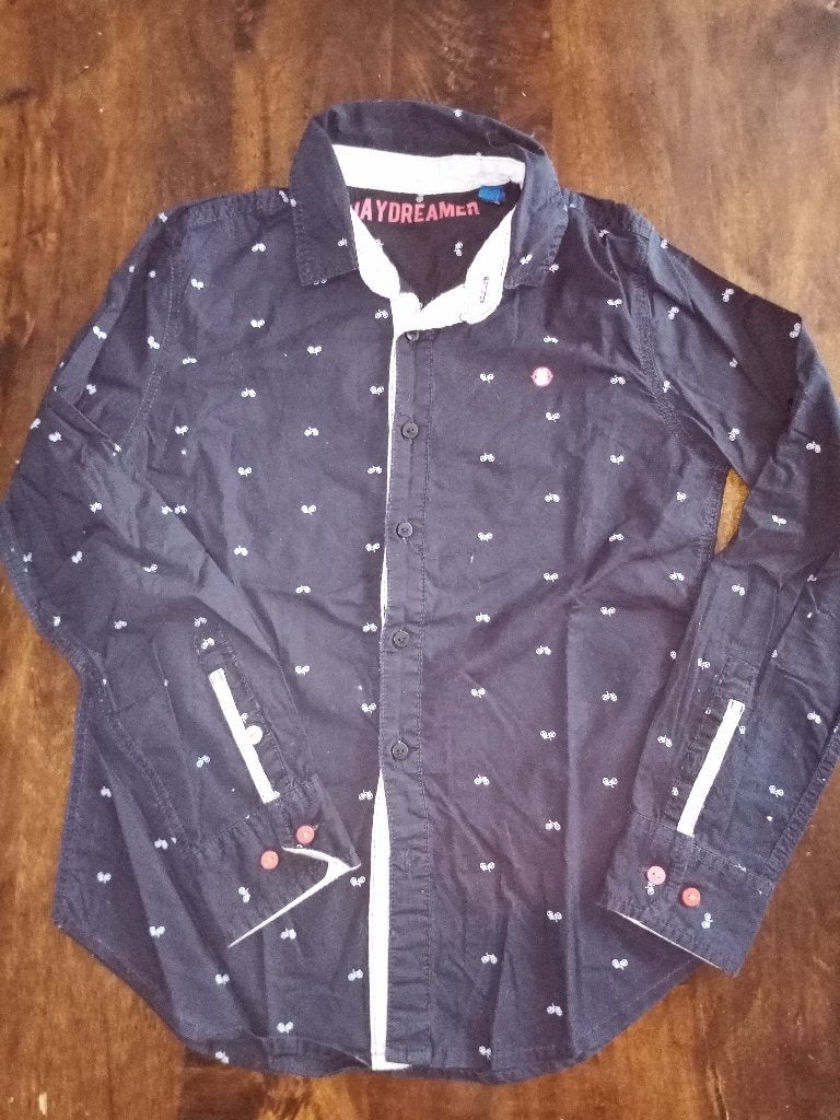 CKS blouse voor een jongen maat 10 donker blauwe blouse, Overhemd of Blouse, Ophalen of Verzenden, Jongen, CKS