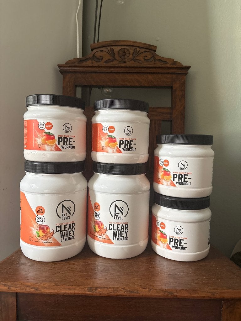 Nxt Level pre-workout en Clear whey lemonade, Ophalen of Verzenden, Nieuw, Poeder of Drank