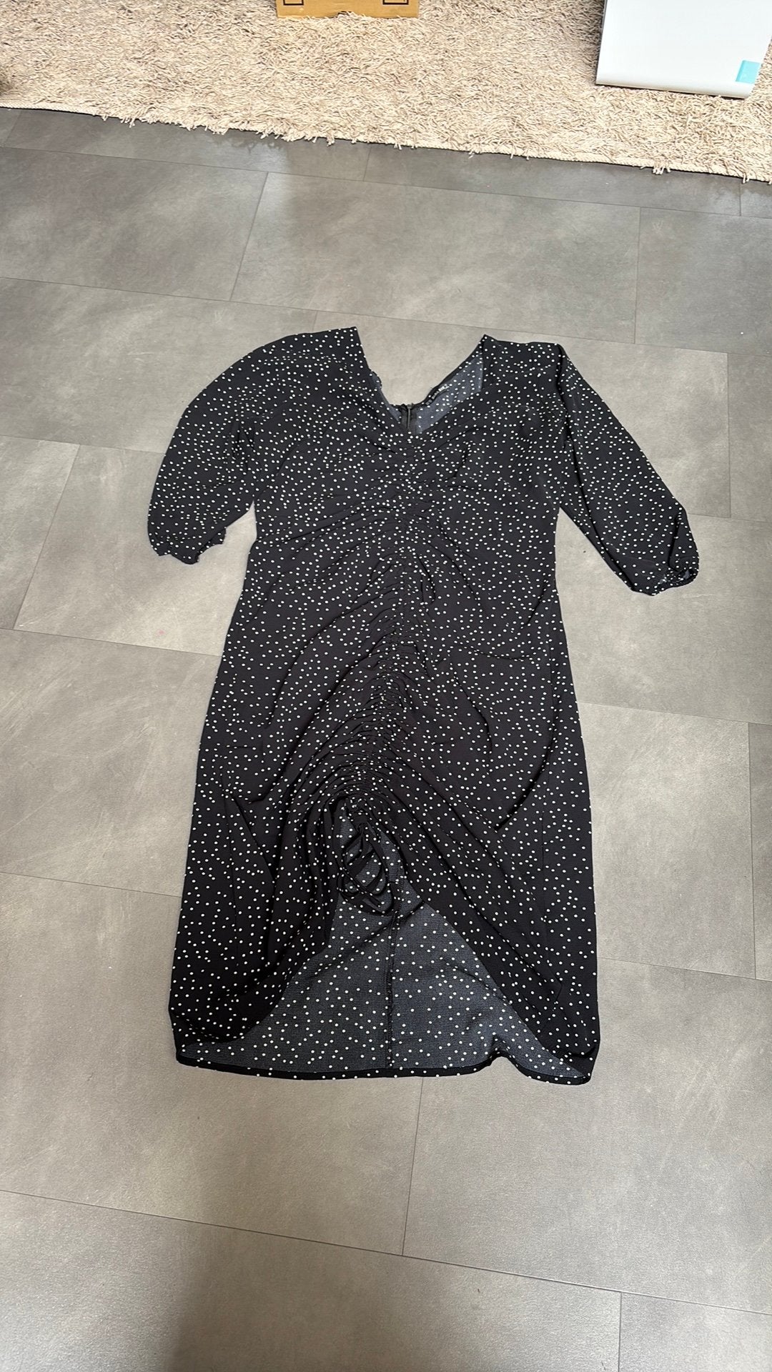 Zara zwarte jurk met witte stipjes – maat XXL, Kleding | Dames, Jurken, ., Zwart, Maat 46/48 (XL) of groter, Ophalen of Verzenden