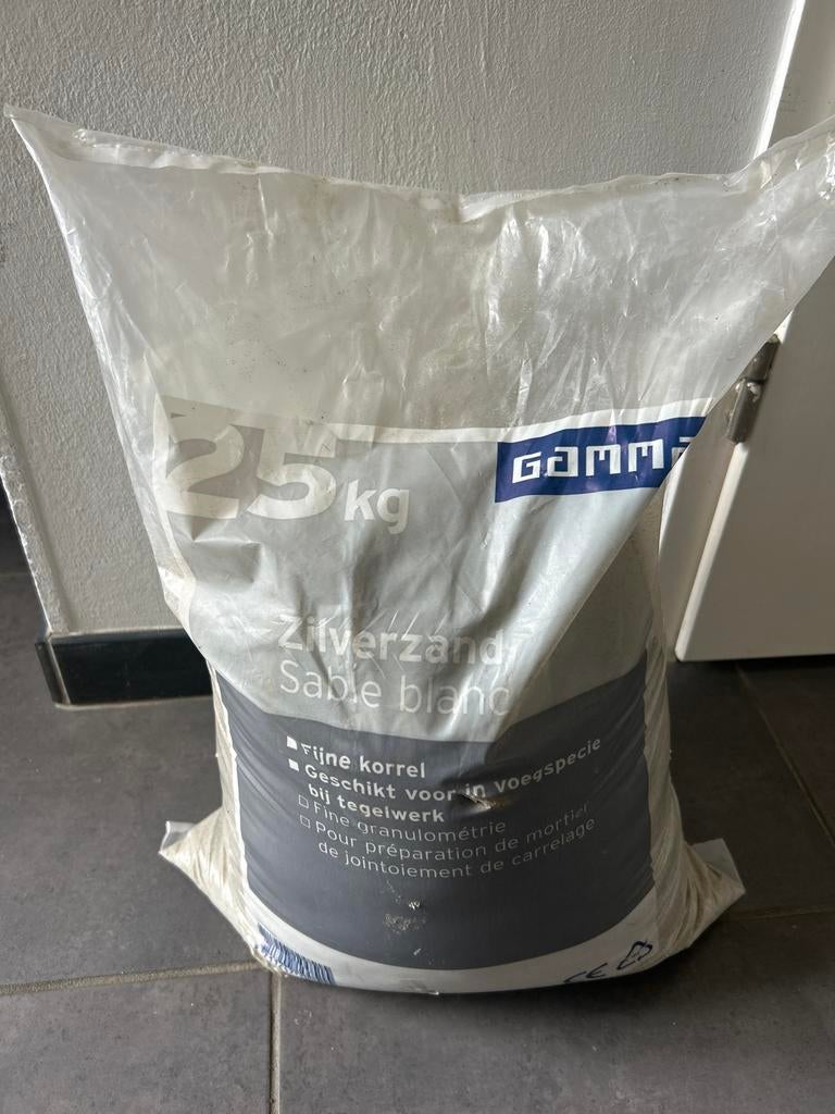 25 kg nieuw zilverzand voor voegspecie tegelwerk, Ophalen of Verzenden, Nieuw, Overige materialen, Overige typen