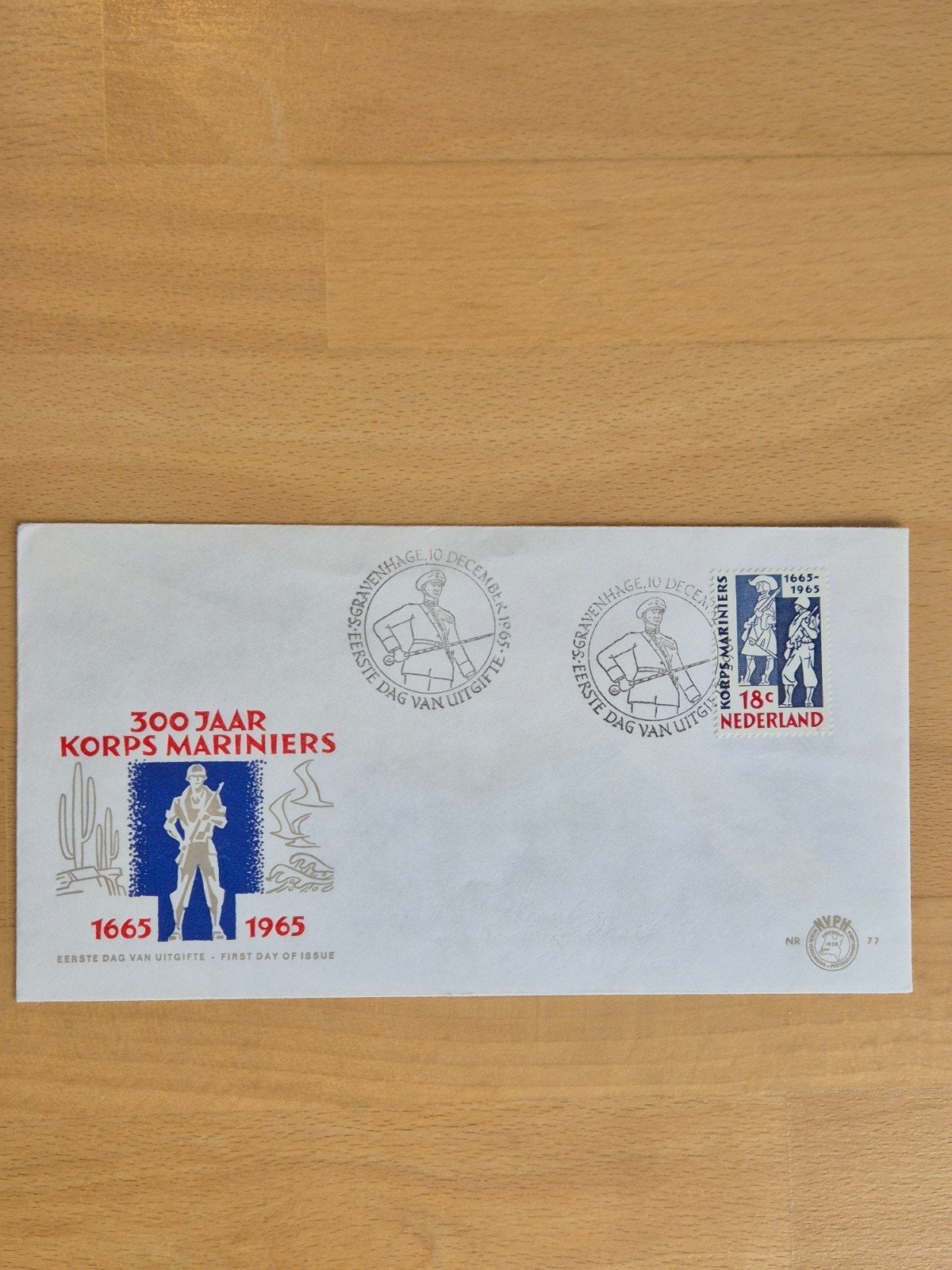 FDC 1965 Nederland korps mariniers, Postzegels en Munten, Ophalen of Verzenden, Onbeschreven, Nederland