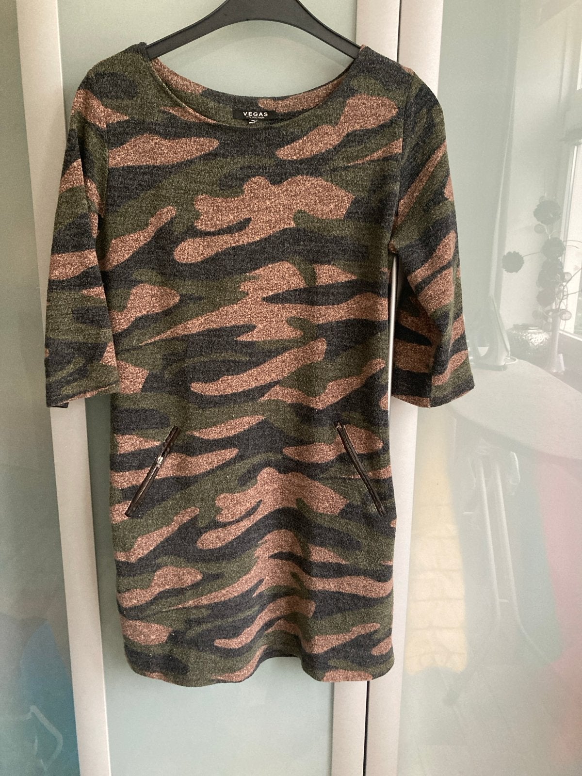 VEGAS Camouflage Jurk met Zakken, Ophalen of Verzenden, Gedragen, Groen, Boven de knie