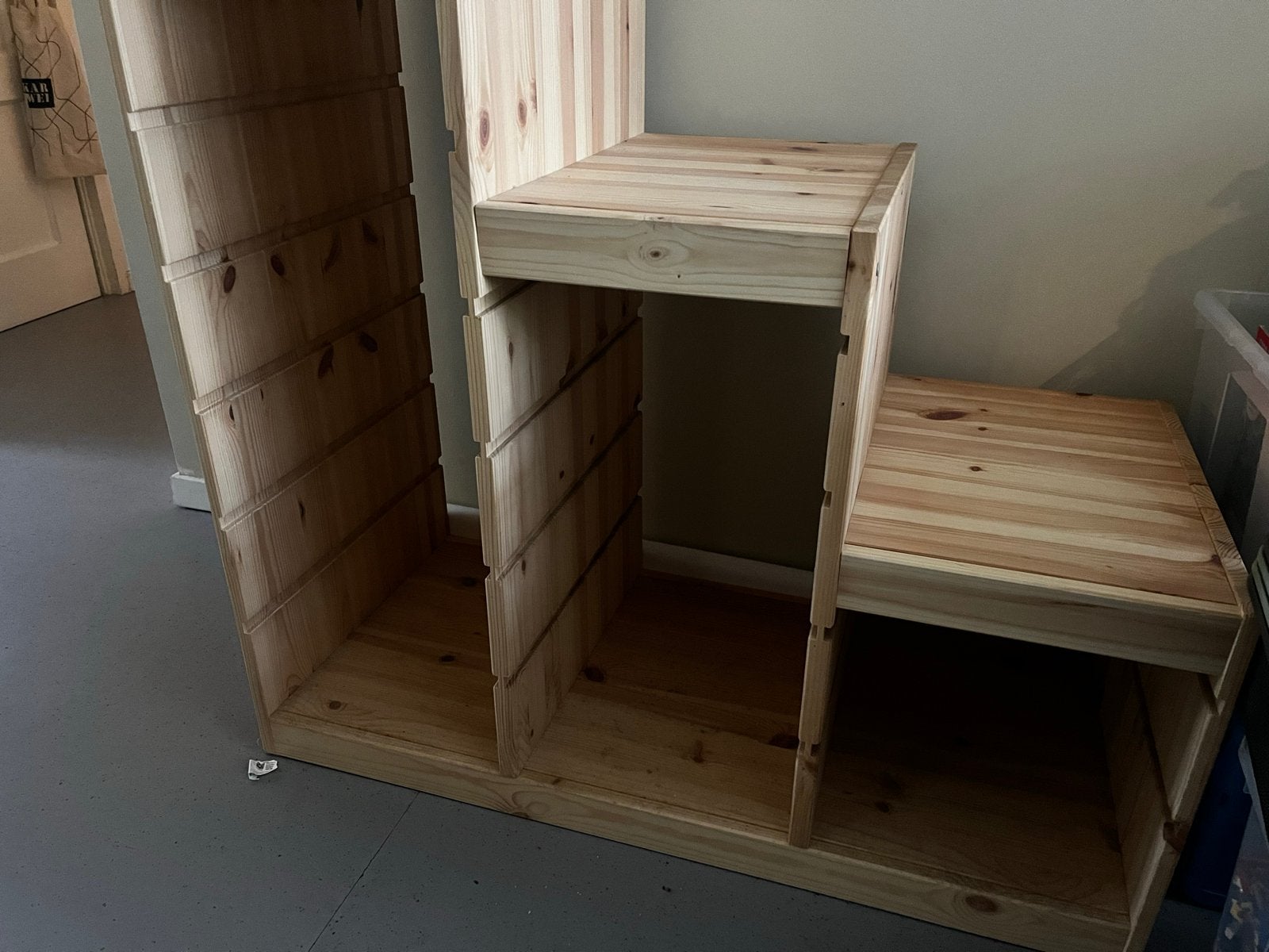 IKEA opbergkast met manden Trofast, Ophalen, Met plank(en), 100 tot 150 cm, Zo goed als nieuw