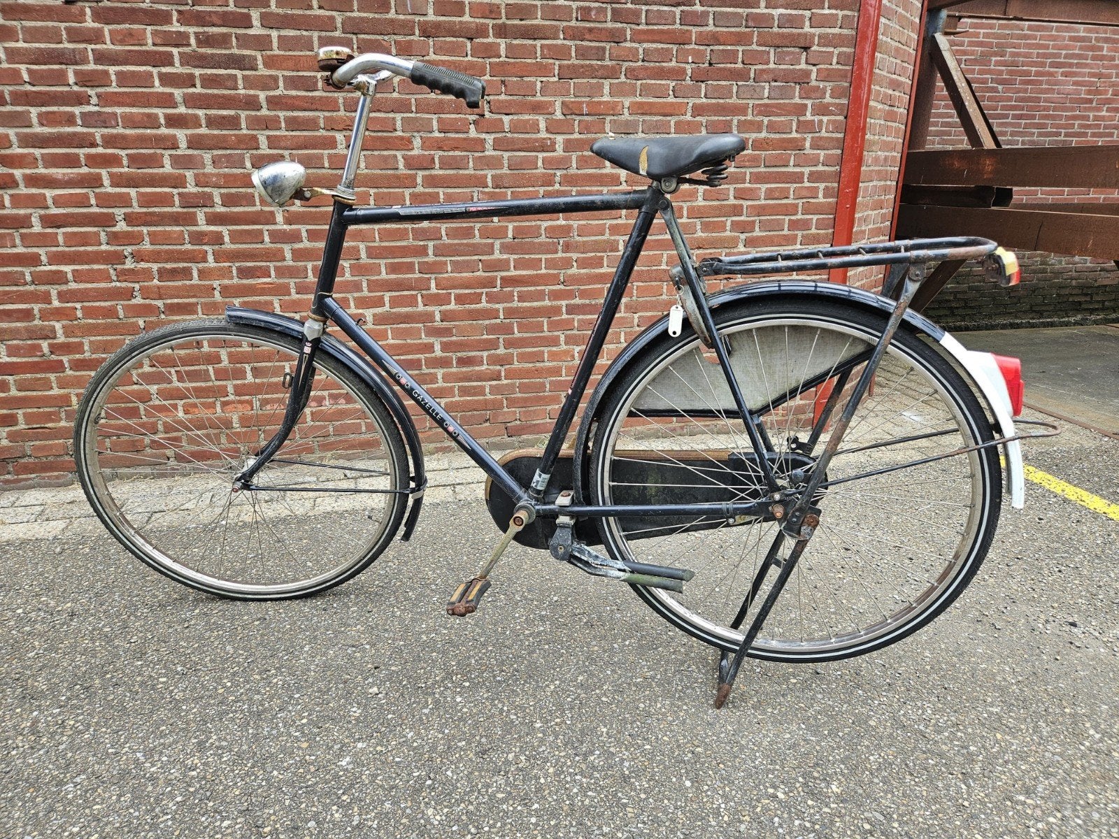 Vintage herenfiets, Ophalen