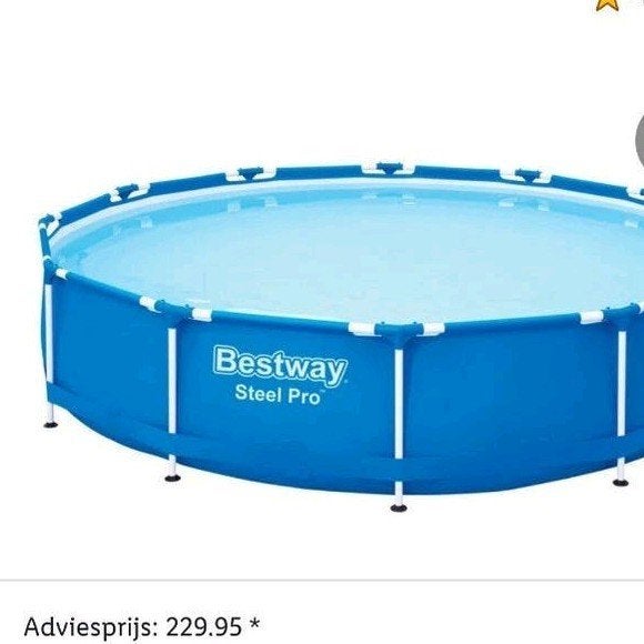 Bestway Steel Pro Zwembad 3.66m met accessoires, Ophalen, 80 tot 120 cm, Rond, 300 cm of meer