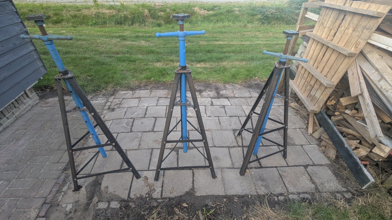 3x Hoge assteun, Auto diversen, Ophalen, Gebruikt