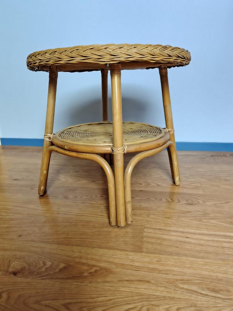 Rotan tafeltje, Huis en Inrichting, Krukjes, Ophalen, Hout