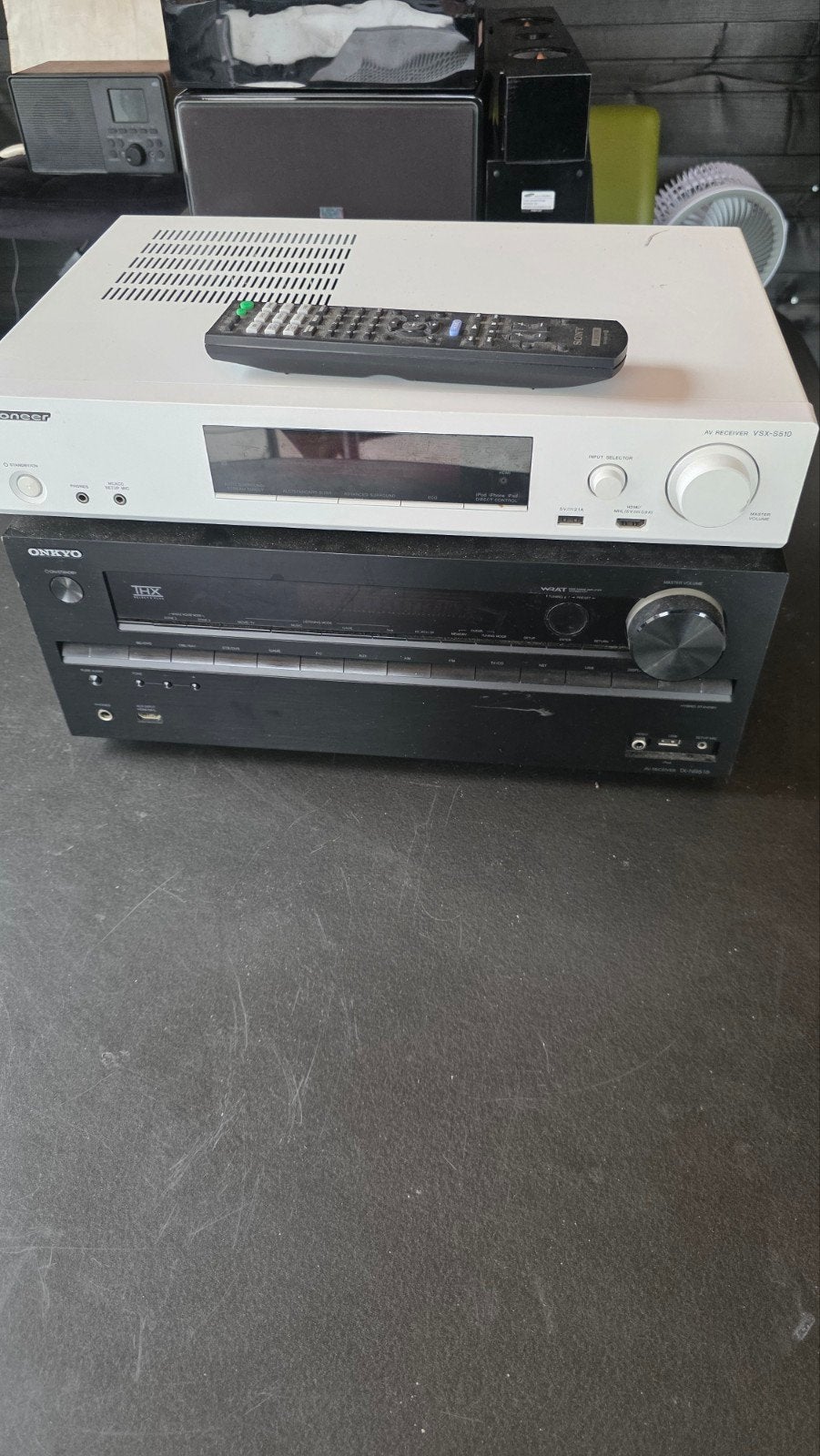 Pioneer VSX-S310 en Onkyo TX-SR508 AV-receivers, Gebruikt, Ophalen of Verzenden, 60 tot 120 watt, Pioneer