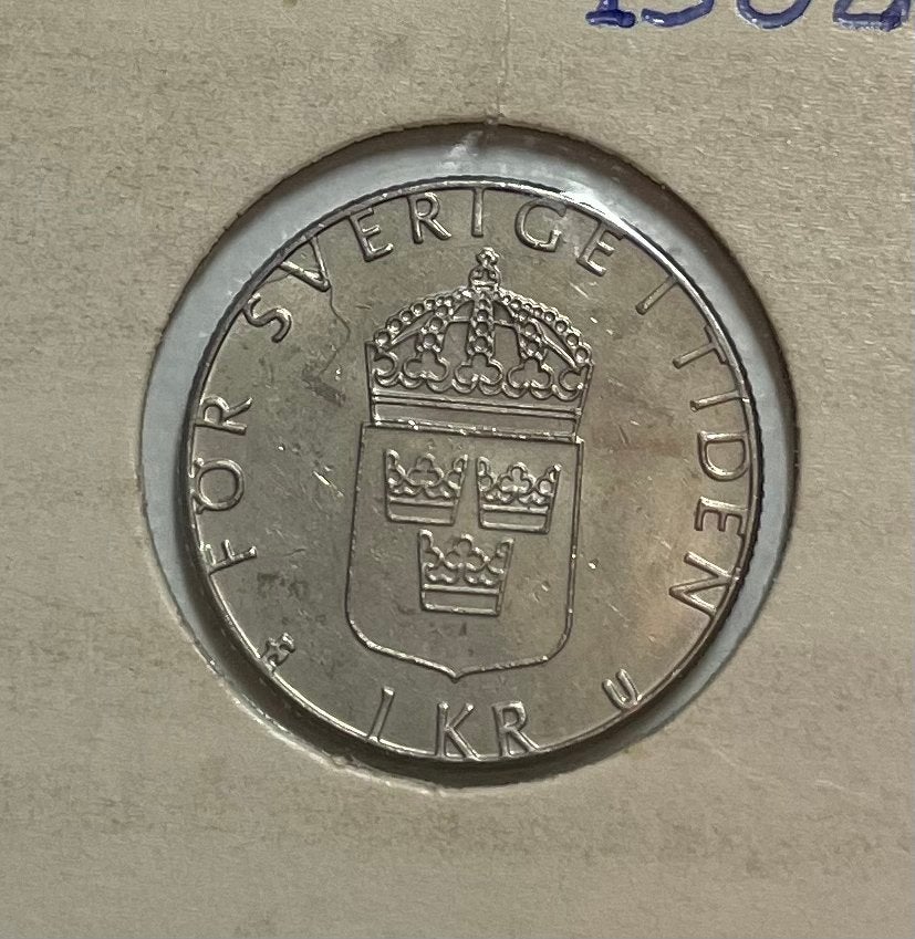 1 kroon Zweden 1982, Ophalen of Verzenden, Overige landen