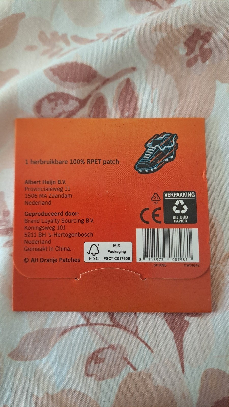 Albert Heijn Oranje Patches - Voetbal Nederland, Albert Heijn, Onbekend, Ophalen of Verzenden, Onbekend