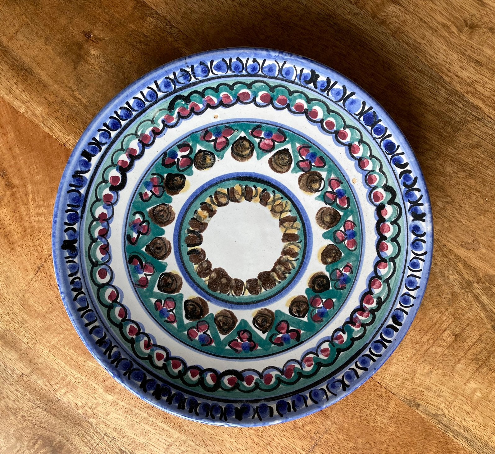 DOK, De Olde Kruyk, kleurig antiek bord, 25 cm., Ophalen of Verzenden