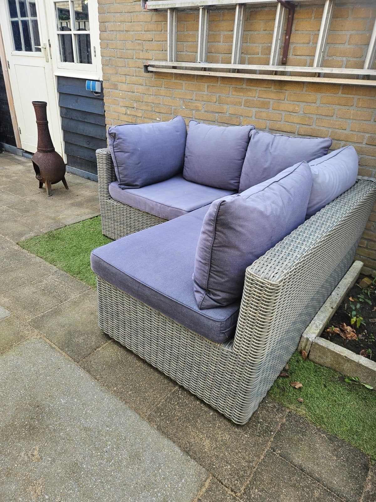 Tuinset loungeset, Ophalen of Verzenden, Gebruikt, Wicker