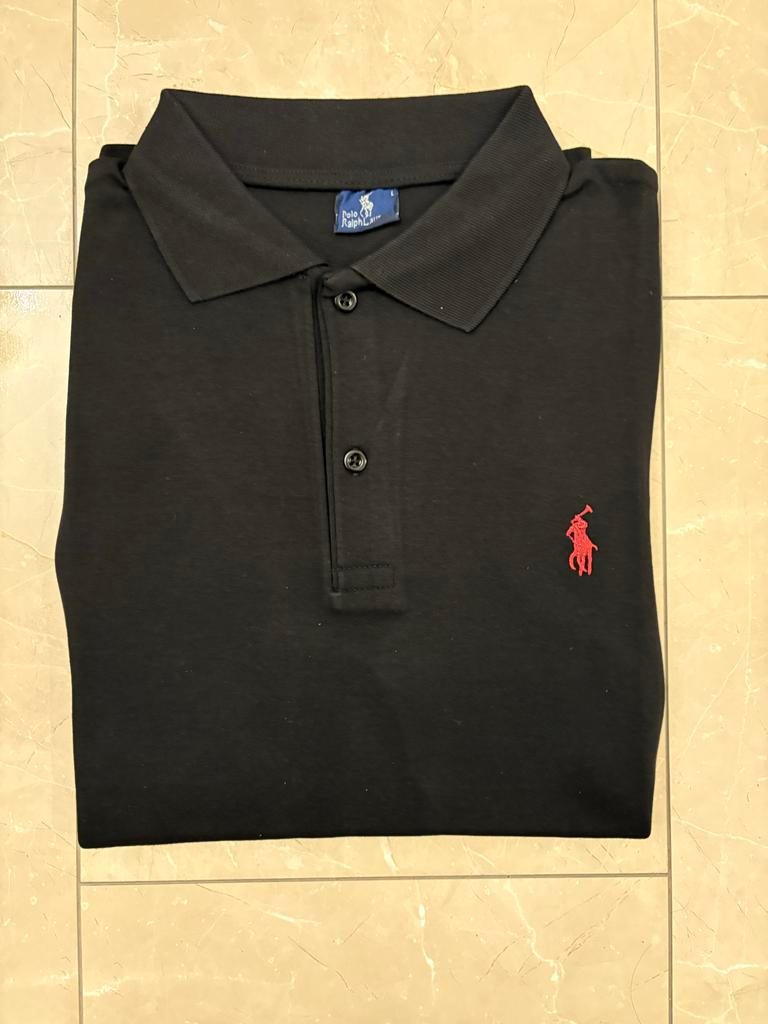 Polo Ralph Lauren Poloshirt Zwart, Ophalen of Verzenden, Zo goed als nieuw, Maat 52/54 (L), Zwart