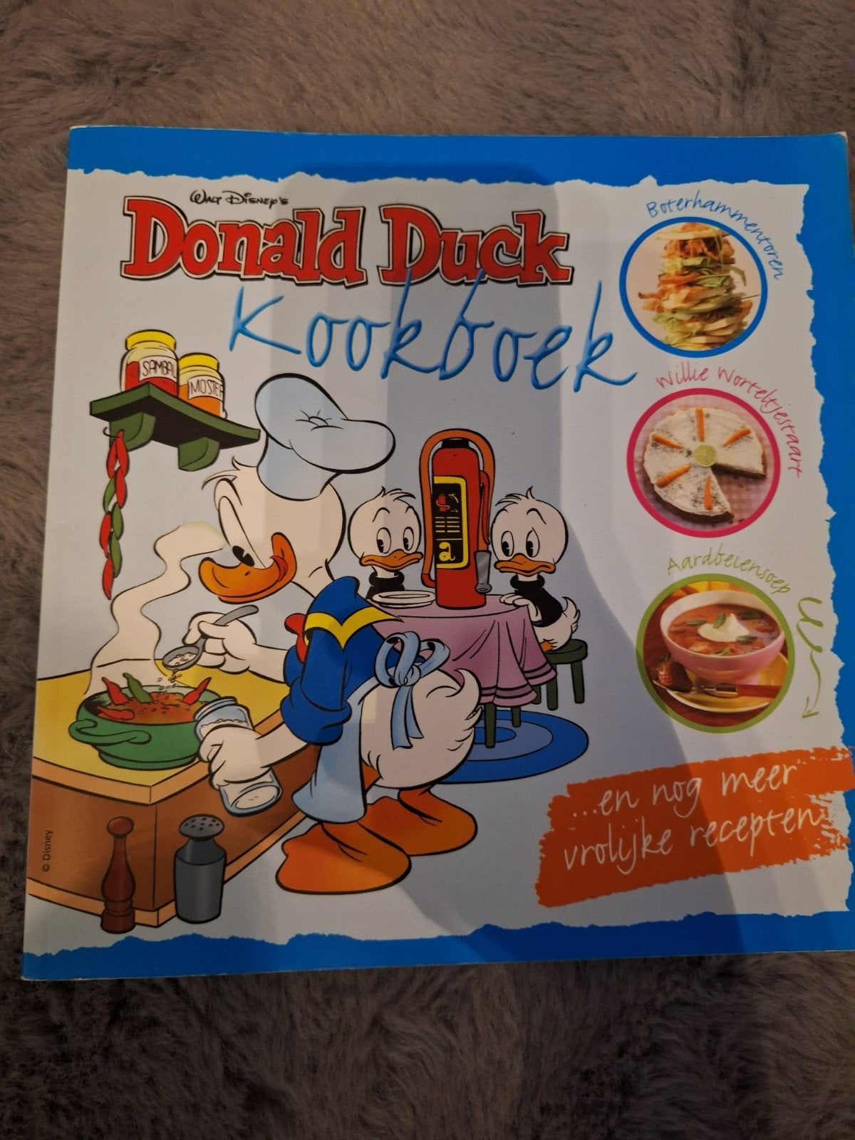 Donald Duck Kookboek - Vrolijke Recepten voor Kinderen, Boeken, Ophalen, Walt Disney, Voorgerechten en Soepen, Zo goed als nieuw