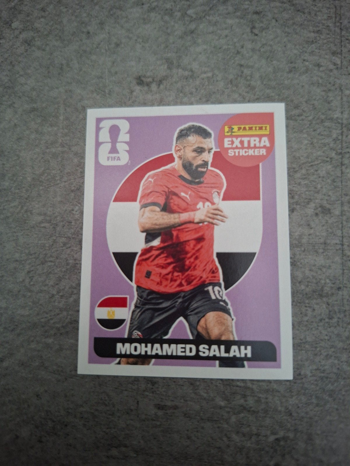Panini Extra sticker WK 2026 USA. Mohamed Salah Egypte., Ophalen of Verzenden, Zo goed als nieuw, Sticker