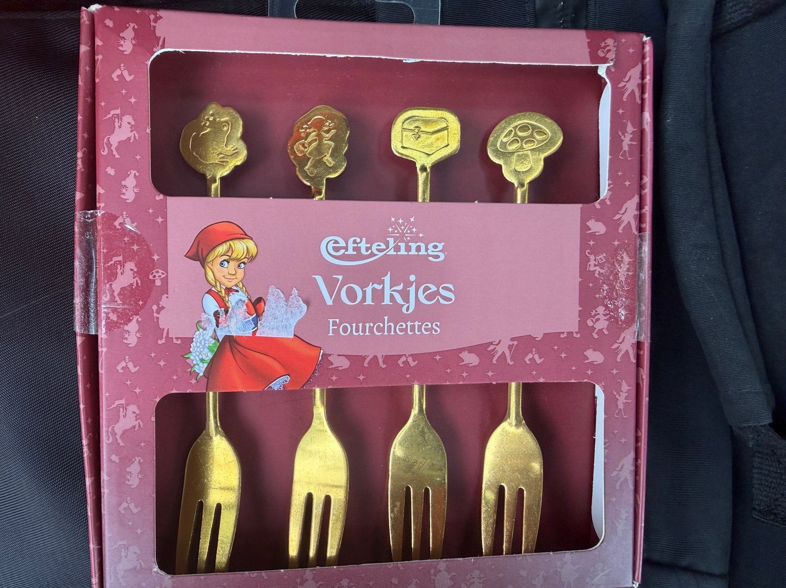 Efteling Vorkjes - Gouden Gebaksvorkjes, Overige materialen, Gebaksvork, Los bestek, Nieuw