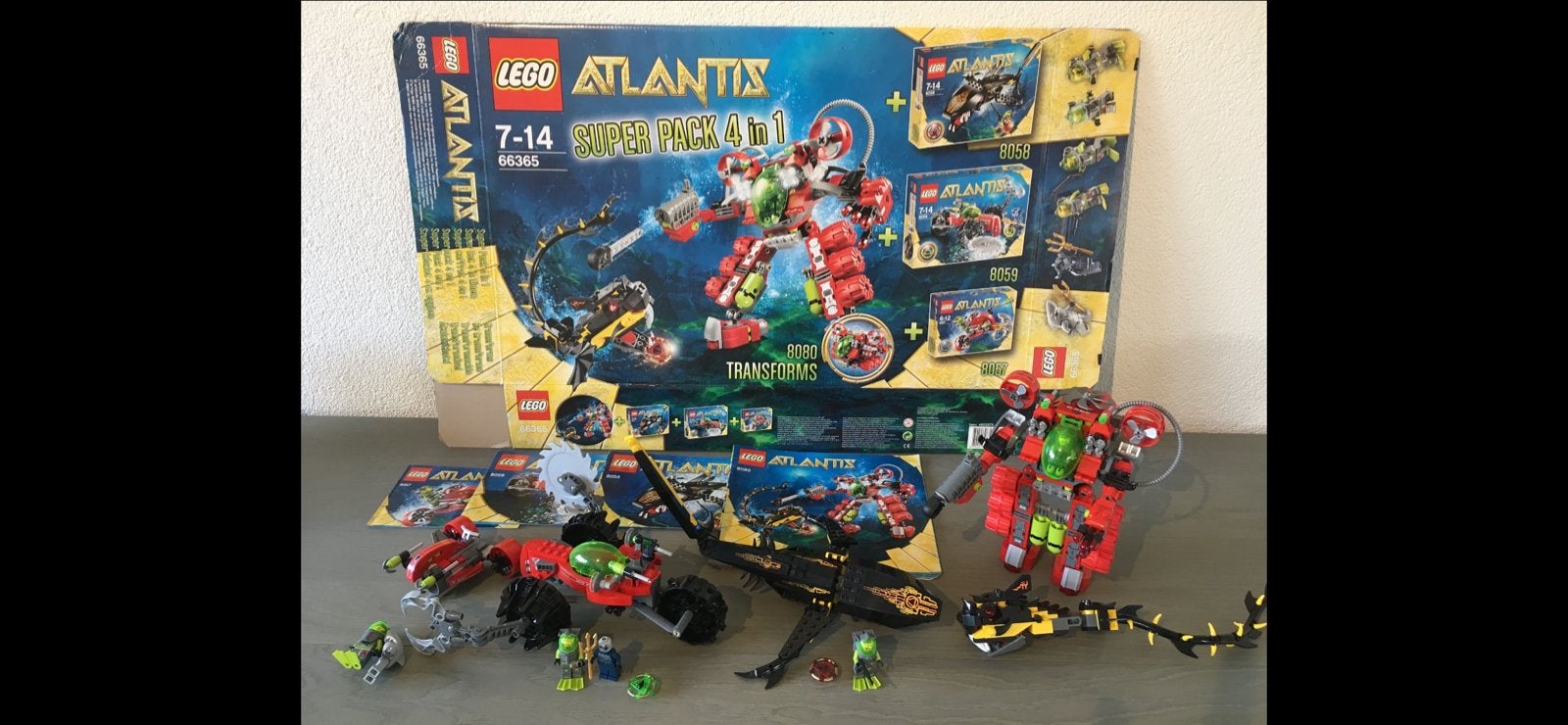 LEGO Atlantis Super Pack 4 in 1 (8075, 8080, 8058, 8055), Gebruikt, Overige thema's, Lego, Ophalen of Verzenden