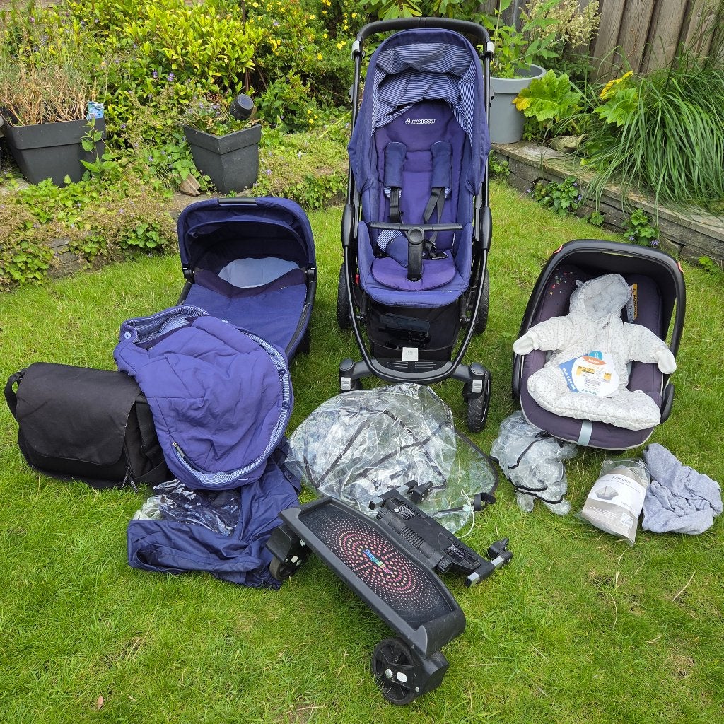 Maxi-Cosi complete combiwagen met autostoel, Kinderen en Baby's, Kinderwagens en Combinaties, Ophalen, Gebruikt, Combiwagen, Verstelbare duwstang