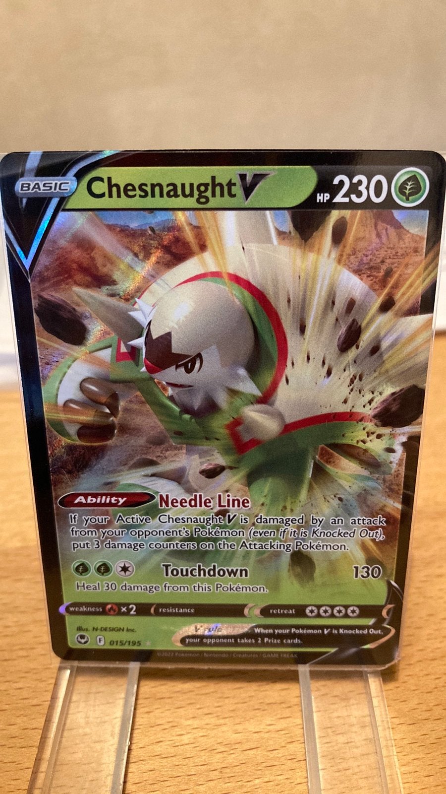 Pokemon Chesnaught V 15/195 Silver Tempest 3,00 euro, Ophalen of Verzenden, Zo goed als nieuw