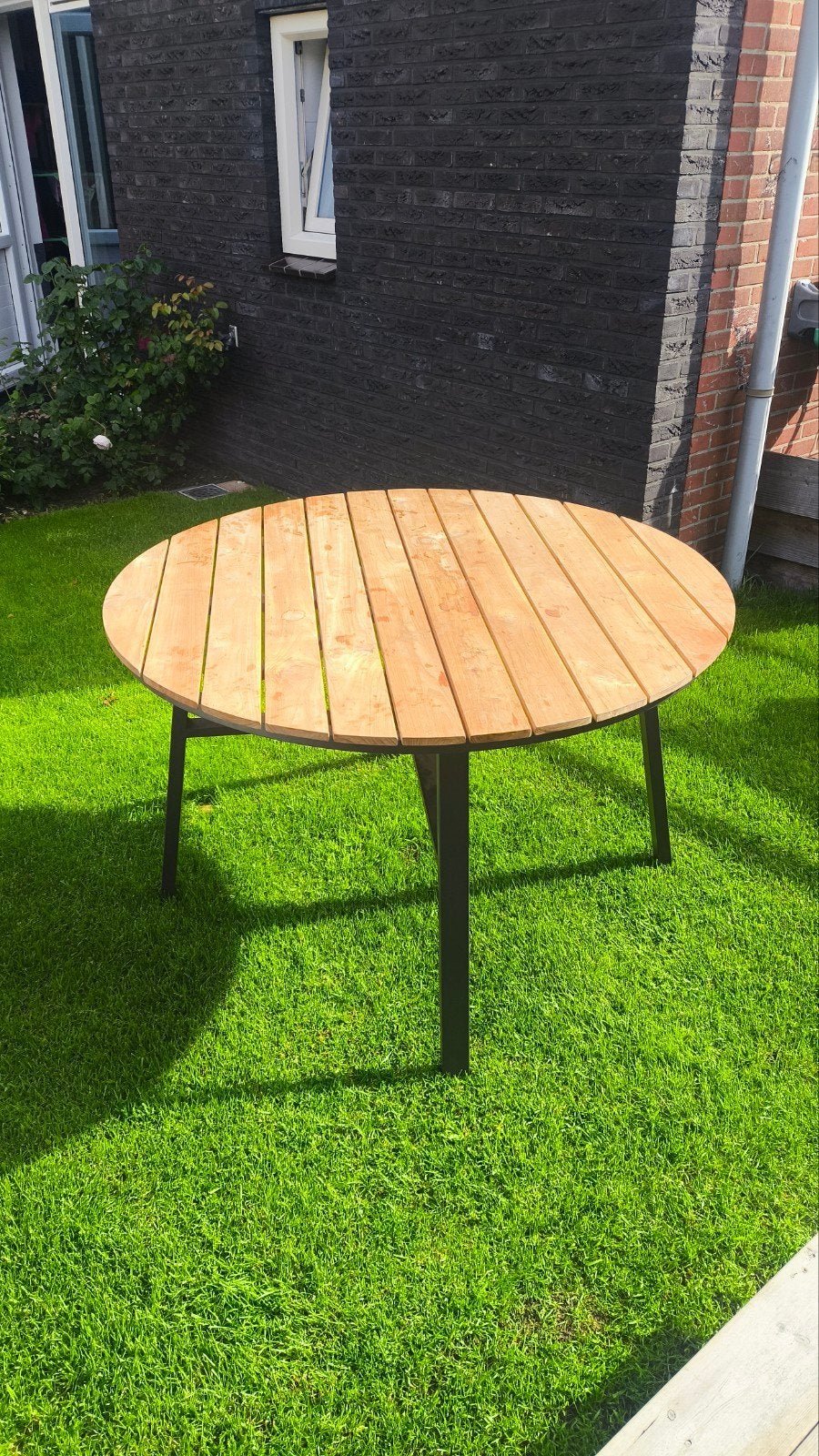 Ronde terrastafel, Ophalen of Verzenden, Gebruikt, Rond, Hout