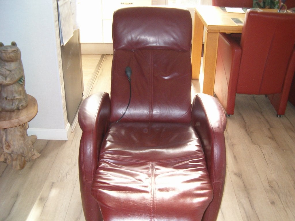 Nog een goede Leren  sta op stoel Bordeaux op wielen, Huis en Inrichting, Ophalen, Gebruikt, 50 tot 75 cm, Leer