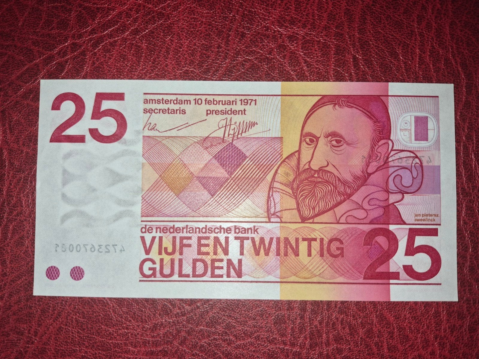 Nederland 25 Gulden  1971 UNC, Postzegels en Munten, Ophalen of Verzenden, 25 gulden