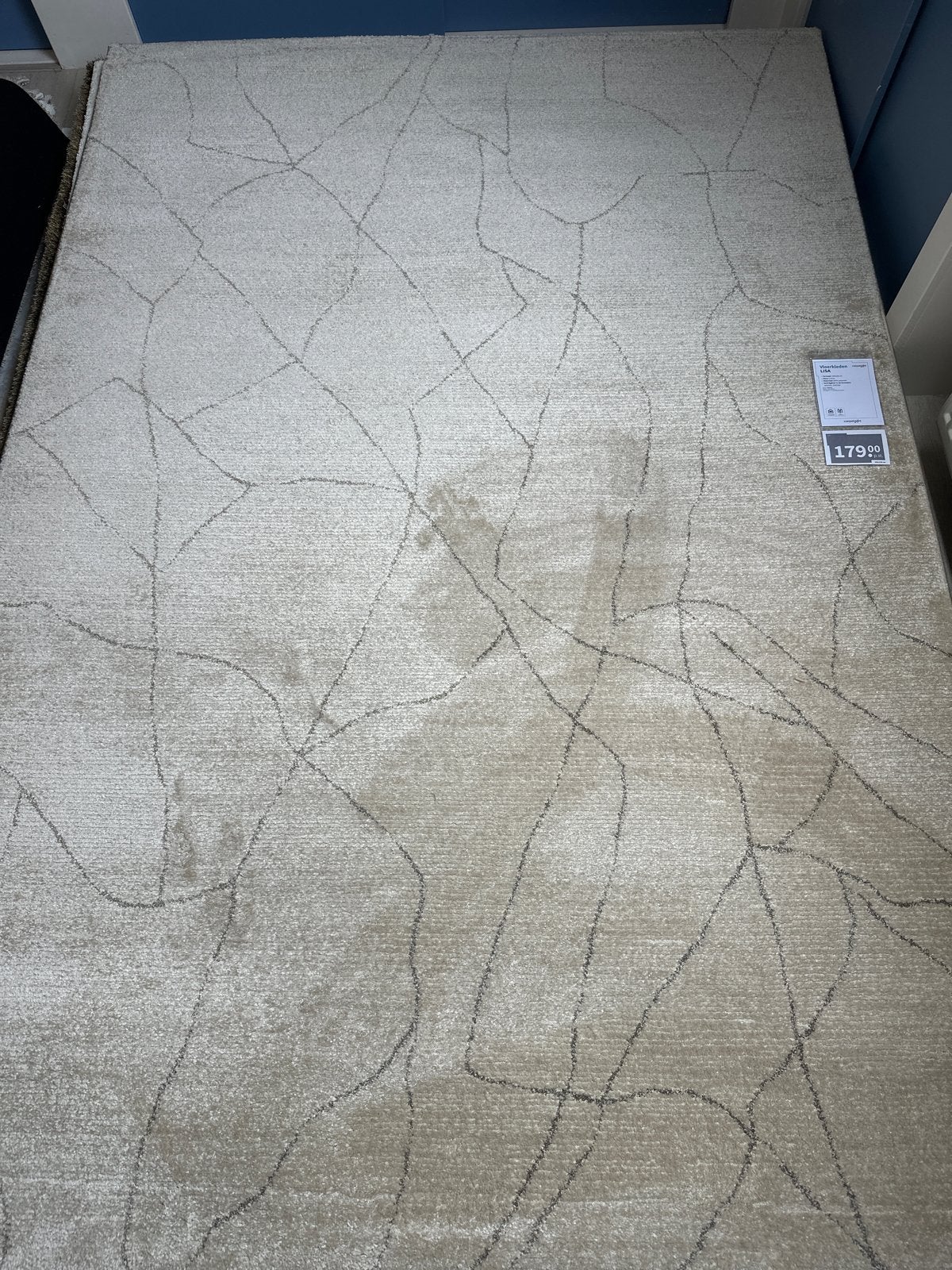 Vloerkleed LISA Crème 160x230 cm, Ophalen, 150 tot 200 cm, Crème, Rechthoekig