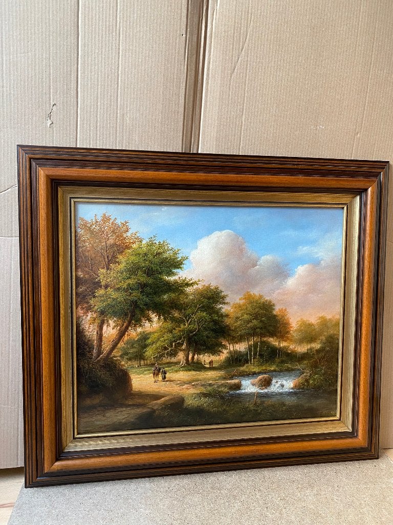 Prachtig landschap schilderij van Thomas Heesakkers, Ophalen, Doek, Landschap, Olieverf