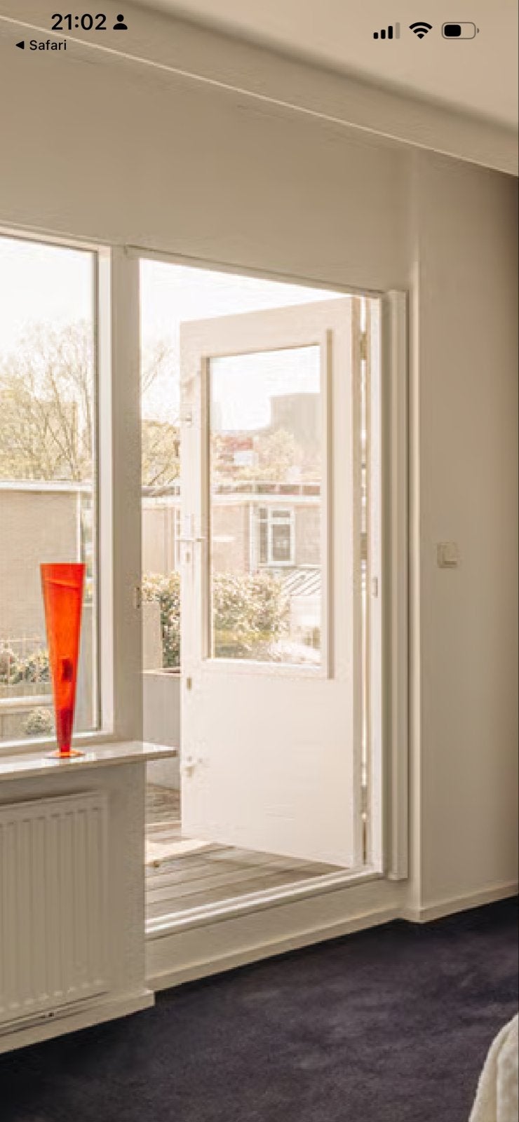 buitendeur hardhout inclusief kozijn 82x201,5, Ophalen, Gebruikt, 80 tot 100 cm, Buitendeur