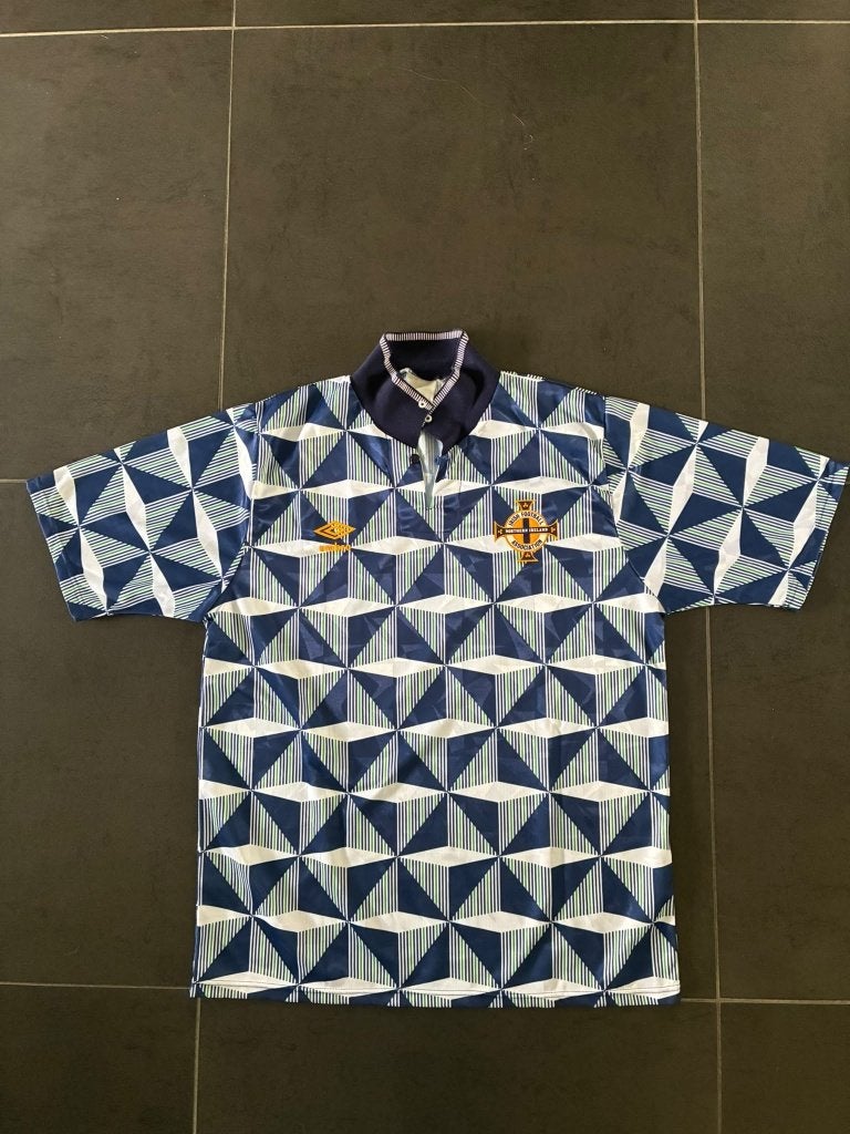 Origineel vintage Noord-Ierland Umbro uitshirt 90–92 mt L, Ophalen of Verzenden, Zo goed als nieuw, Buitenlandse clubs, Shirt