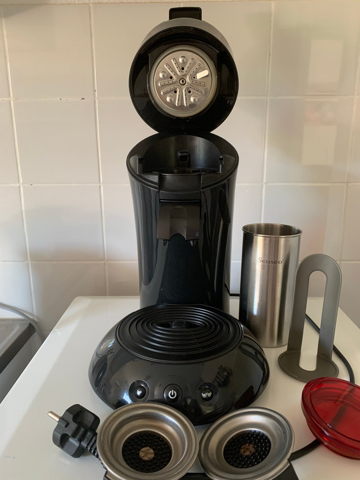 Philips Senseo HD 6553 Koffiezetapparaat Zwart, Ophalen, Koffiepads en cups, Koffiemachine, Zo goed als nieuw