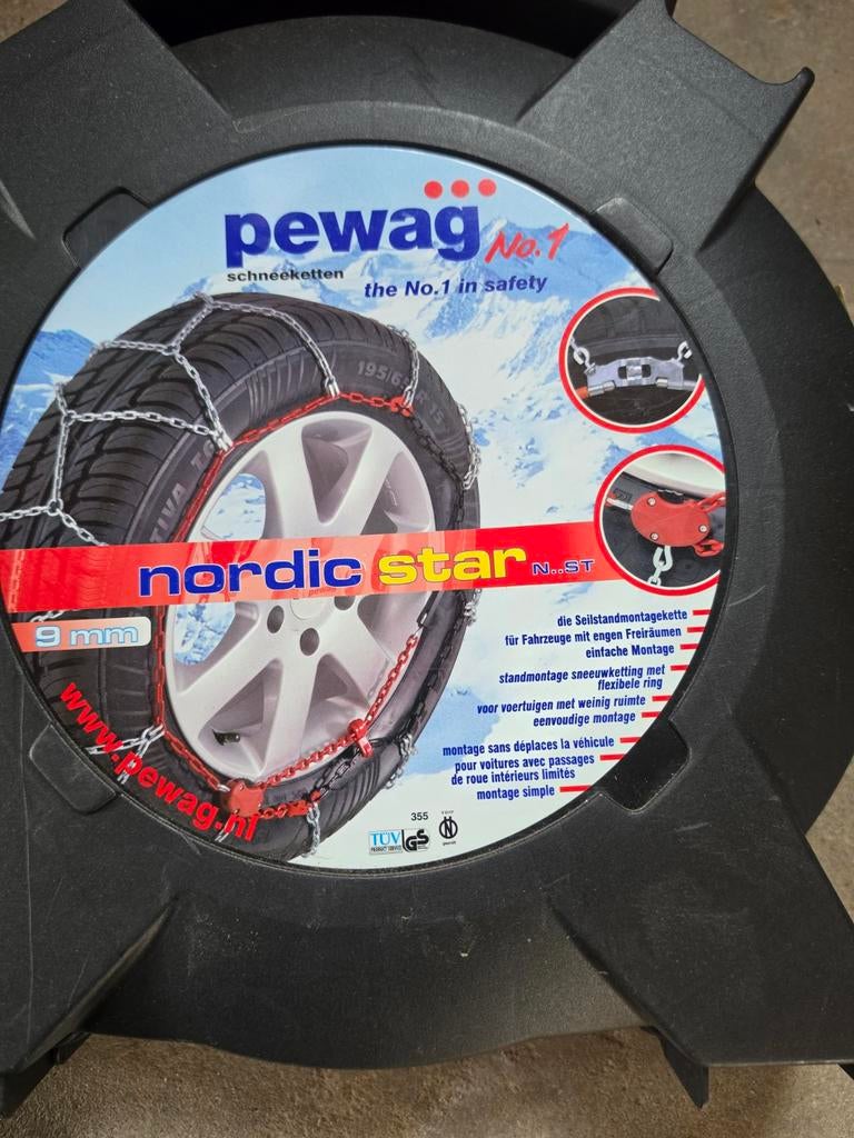 Pewag Nordic Star sneeuwkettingen 9mm, Auto diversen, Sneeuwkettingen, Ophalen of Verzenden