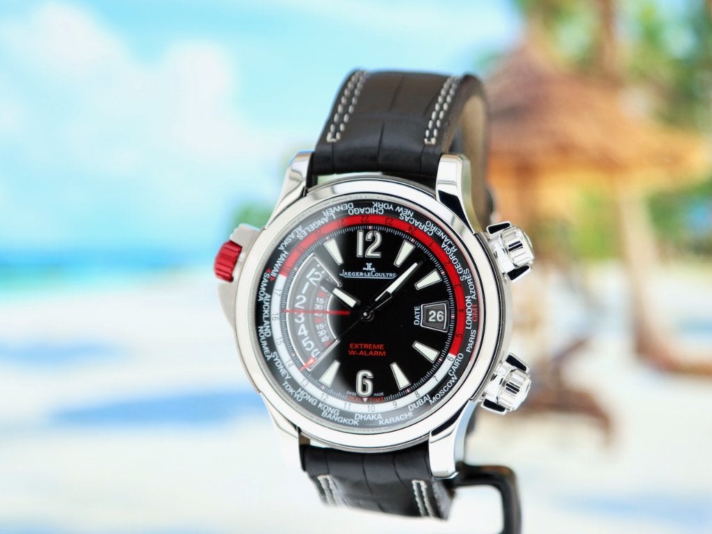 Jaeger LeCoultre Master Compressor GMT Extreme World Alarm, Sieraden, Tassen en Uiterlijk, Horloges | Heren, Overige merken, Leer