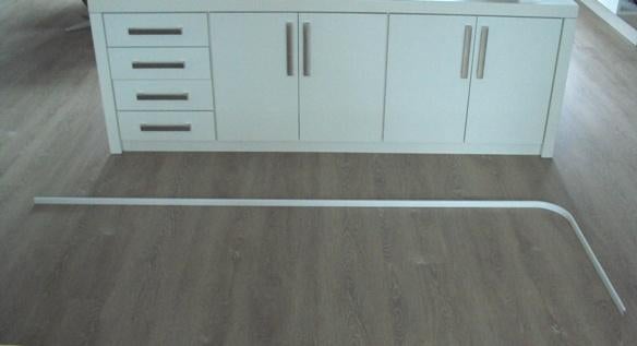 Nieuwe Luxe geruisloze gordijnrails met bocht 220 cm rails, Ophalen, 200 cm of meer, Wit, Nieuw
