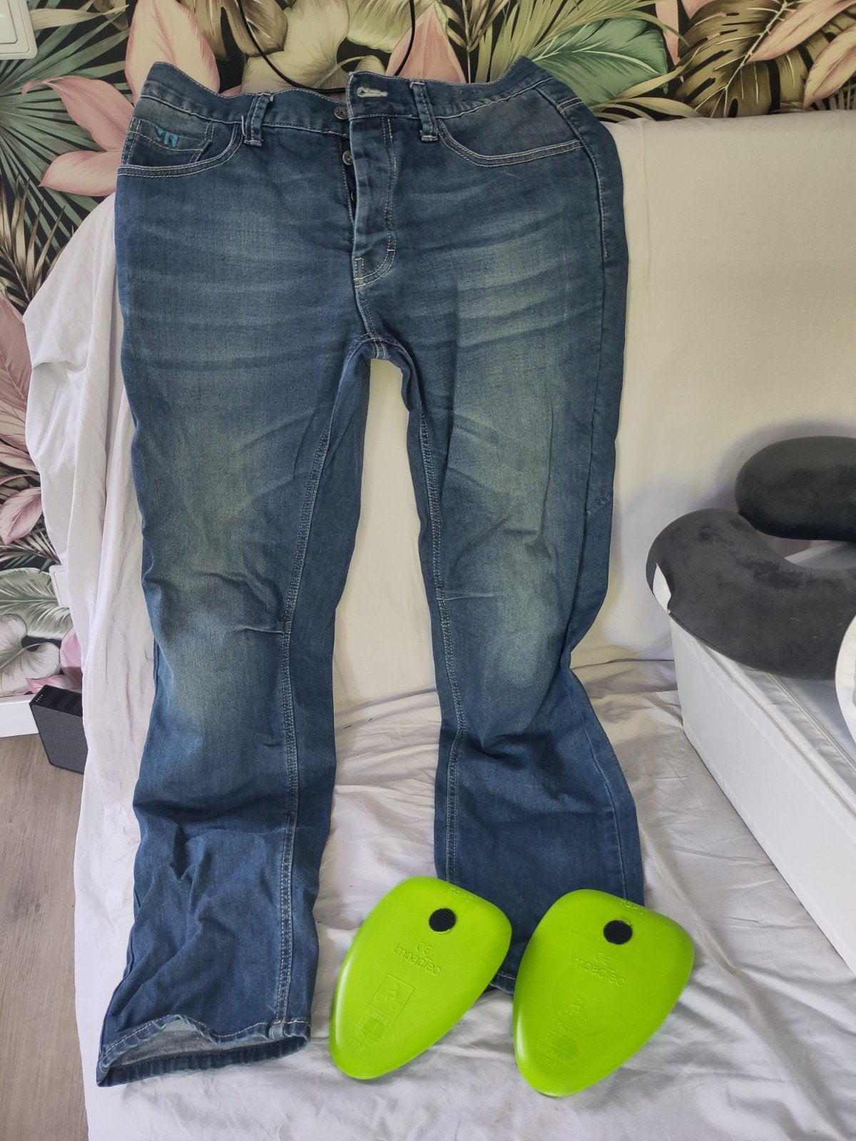 PMJ Rider Blue dames Motorjeans - Maat W34, PMJ, Blauw, Ophalen of Verzenden, W33 - W34 (confectie 48/50)