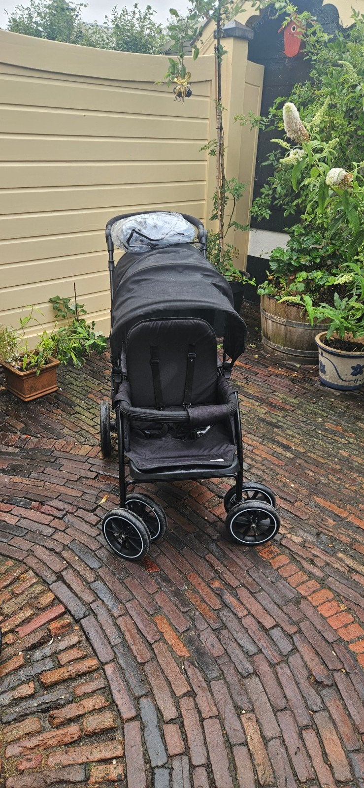 Tweeling buggy, Ophalen, Gebruikt, Regenhoes