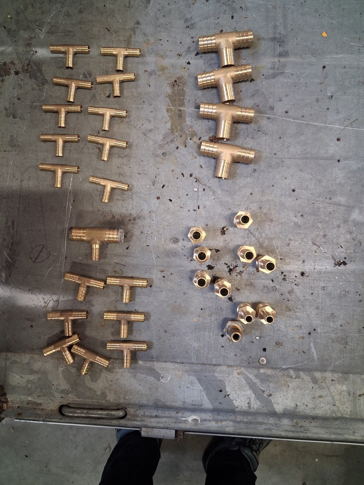 Messing T-stukken en Koppelingen - Diverse Maten, Ophalen, Gebruikt, Overige typen, Minder dan 50 mm