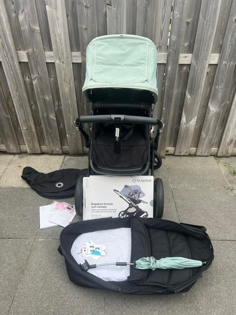 Bugaboo Fox 2 combi kinderwagen Black + accessoires, Kinderen en Baby's, Kinderwagens en Combinaties, Ophalen, Gebruikt, Bugaboo