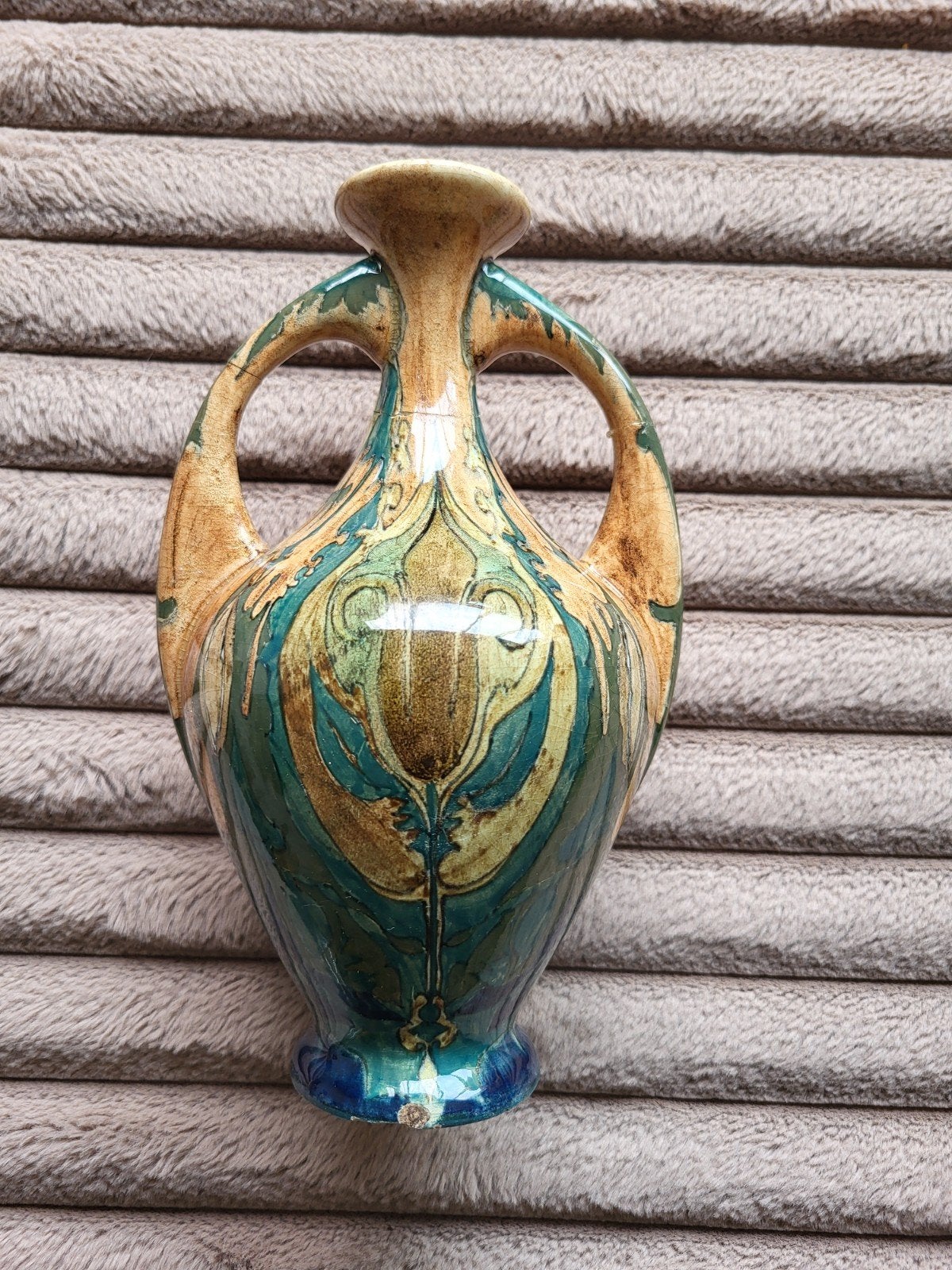 Zeldzame Rozenburg Den Haag Art Nouveau vaas met 2 oren, Ophalen of Verzenden