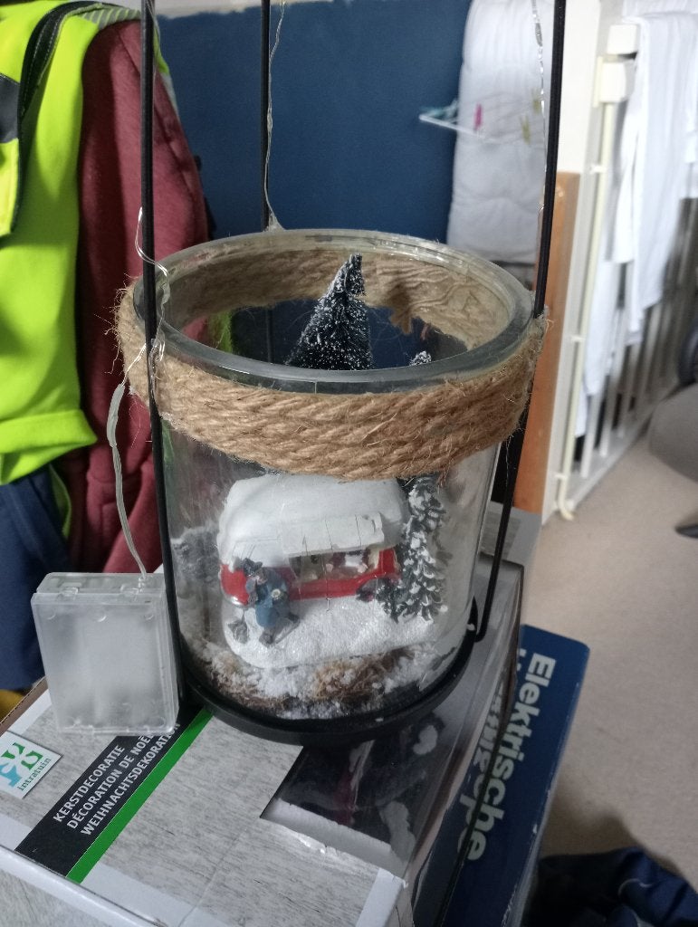 Gratis Kerstdecoratie in glazen pot, Ophalen, Gebruikt