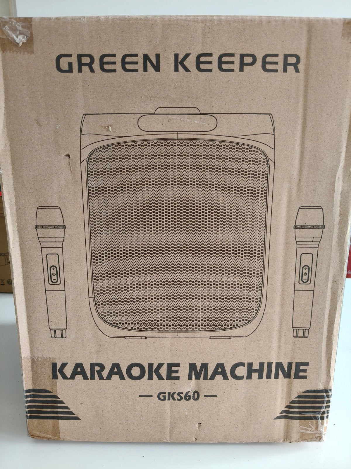 Green Keeper Karaoke Machine GKS60 met 2 microfoons, Ophalen of Verzenden, Zo goed als nieuw, Complete set