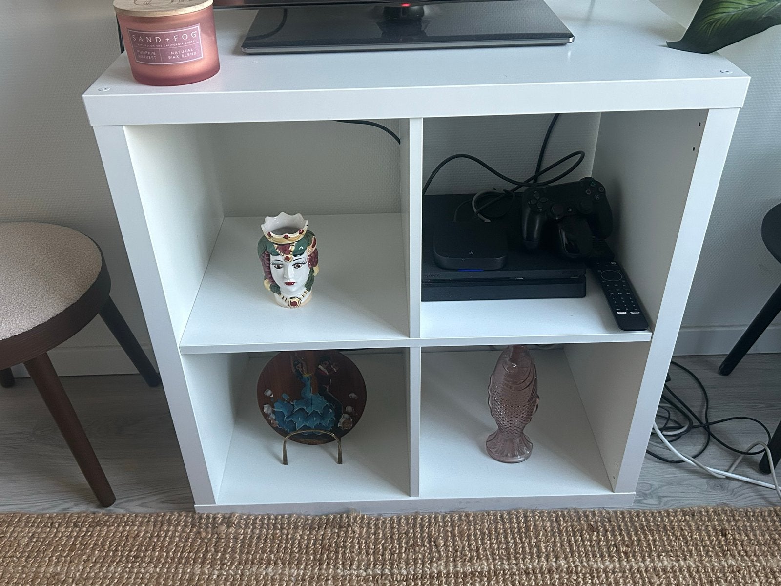 Wit kastje met 4 vakken - 77x39 cm, Ophalen, Gebruikt